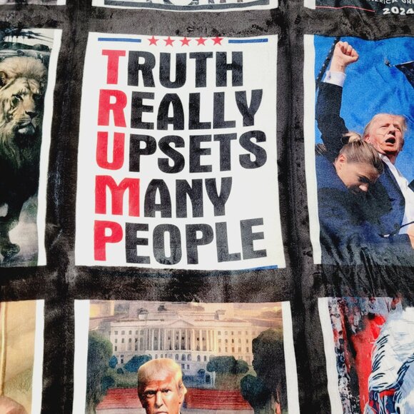 President Trump Blanket 9 Custom Photo Throw Blanket - Picture 11 of 14
